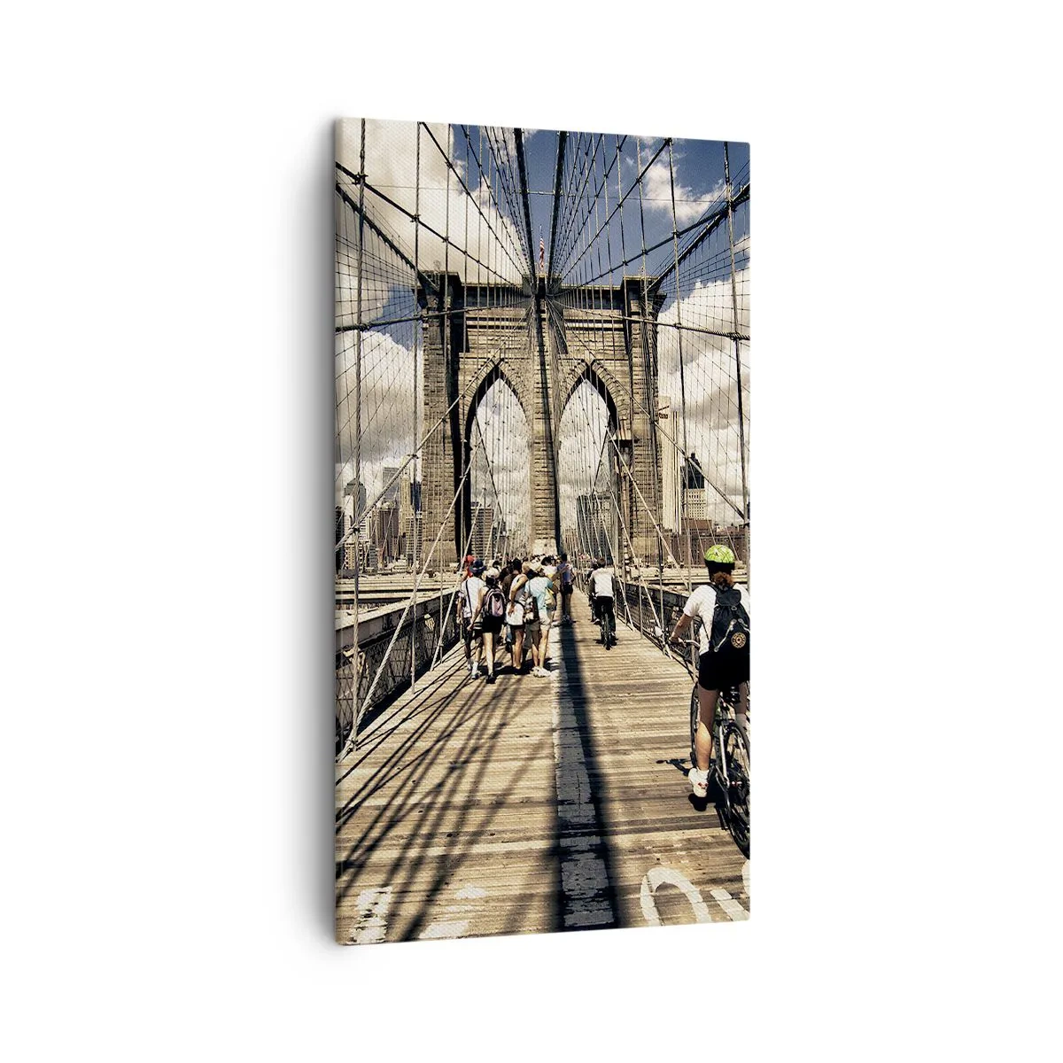 Bild auf Leinwand - Leinwandbild - Direkt ins Herz der Stadt - 45x80 cm