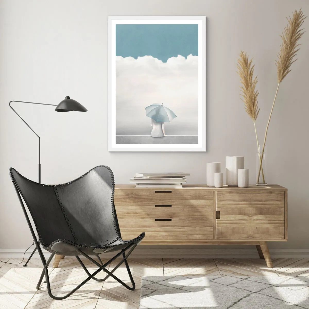 Poster in einem weißen Rahmen - Am Rande der Realität und Träume - 70x100 cm