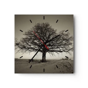 Wanduhr - Glasuhr - Von hier zu Ewigkeit - 40x40 cm