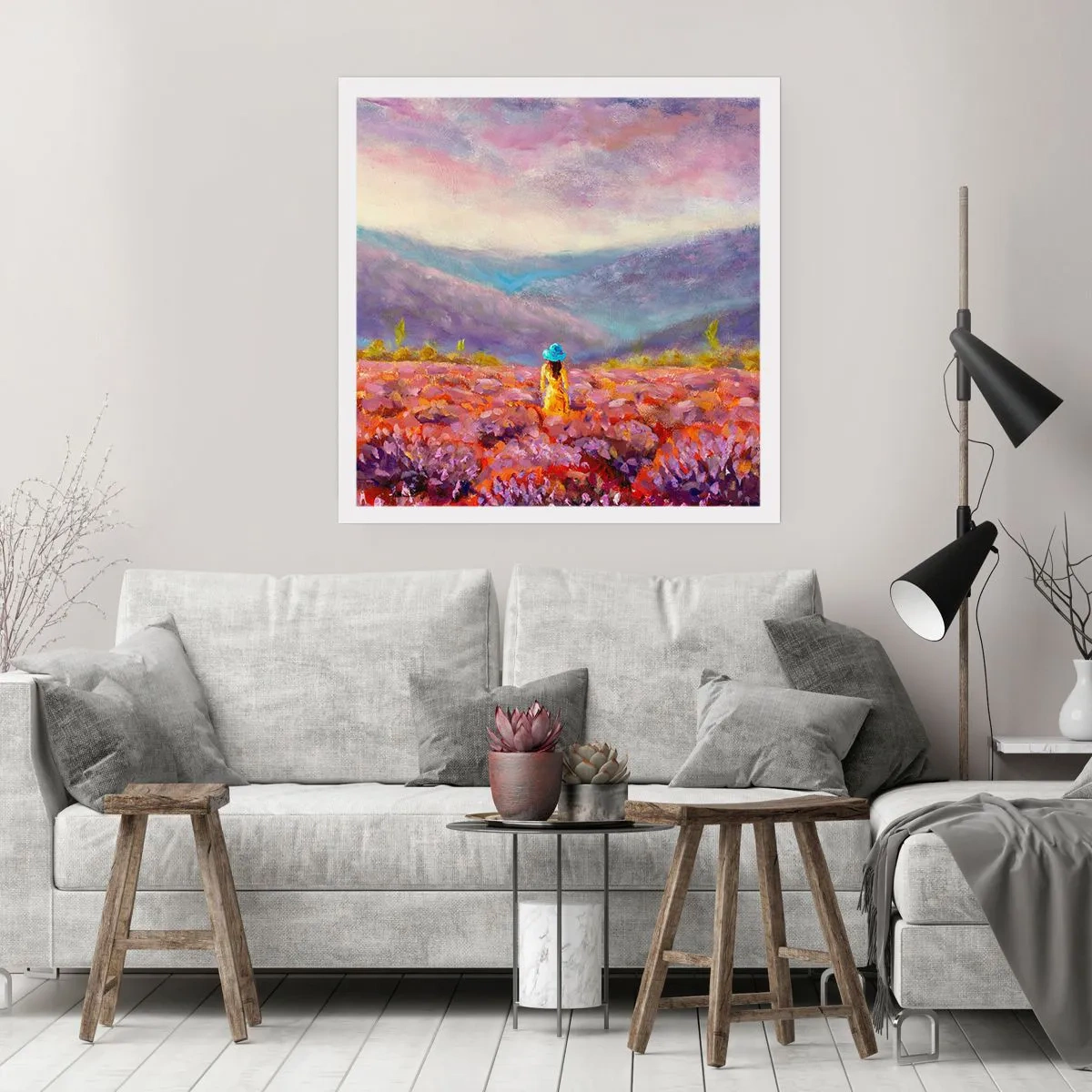 Poster - In einer Lavendelwelt - 30x30 cm