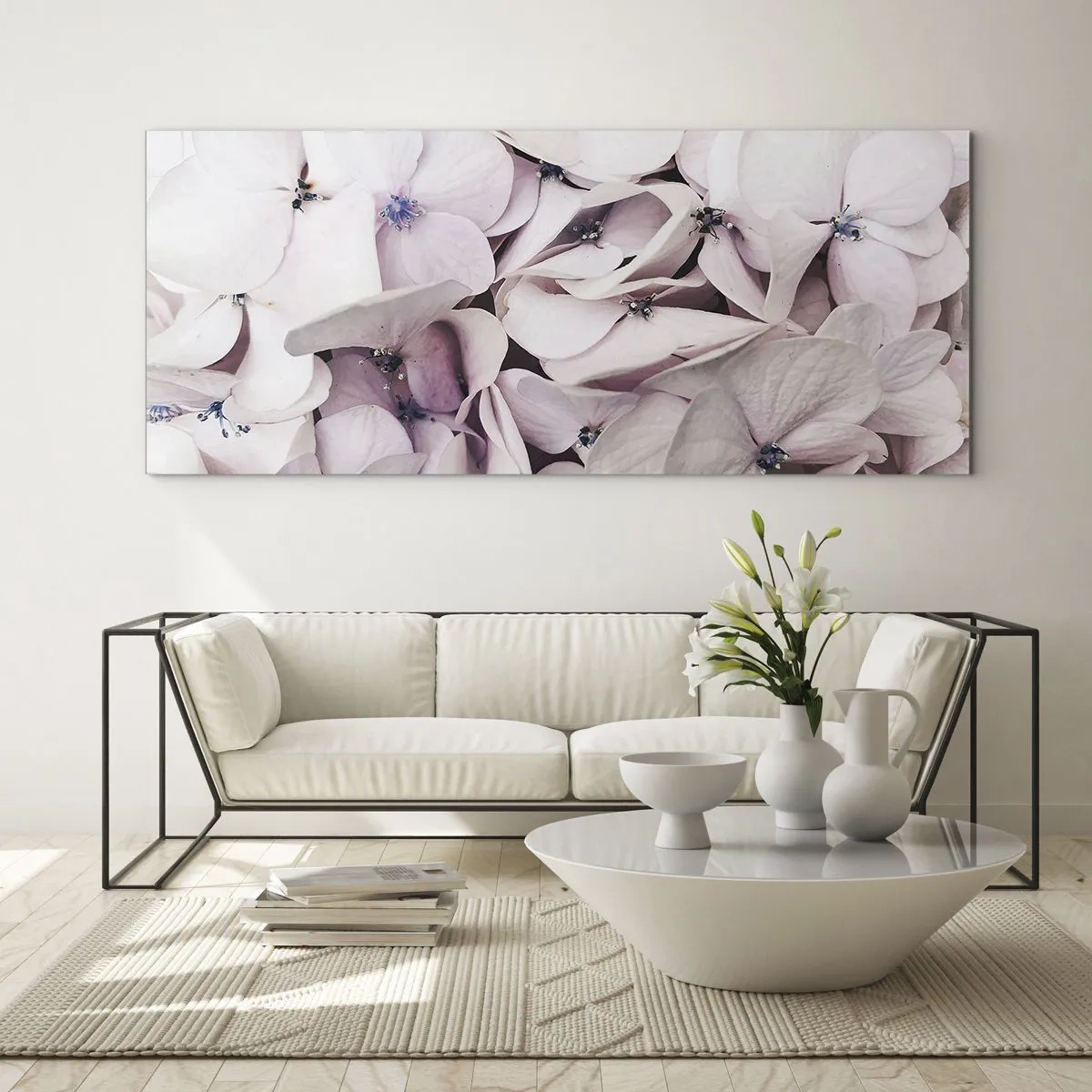 Glasbild - Bild auf glas - In einer Blumenflut - 100x40 cm