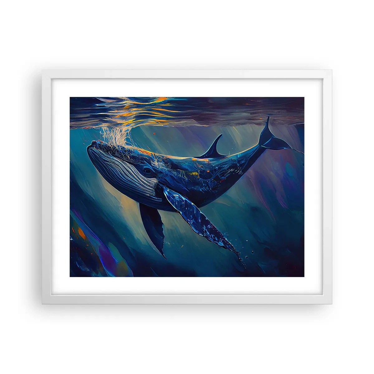 Poster in einem weißen Rahmen - Willkommen in meiner Welt - 50x40 cm