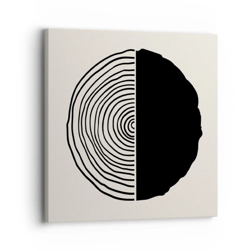 Bild auf Leinwand - Leinwandbild - Halb und halb - 30x30 cm