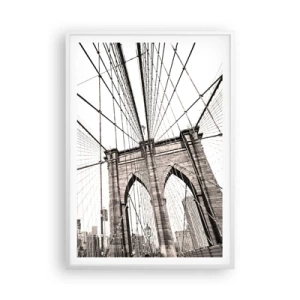 Poster in einem weißen Rahmen - New Yorker Kathedrale - 70x100 cm
