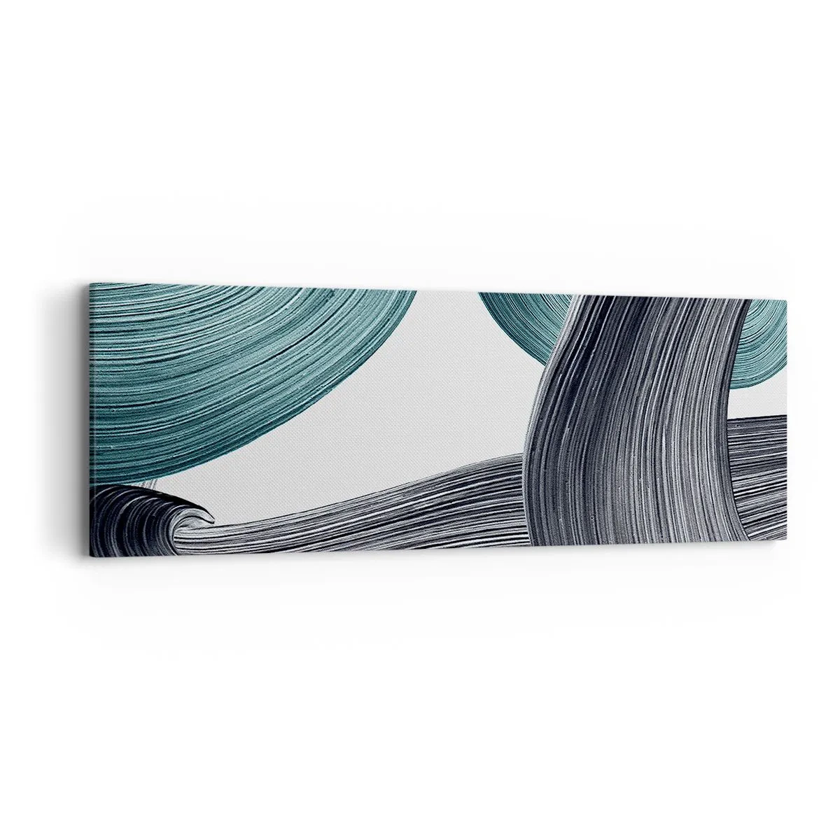 Bild auf Leinwand - Leinwandbild - Smaragdgrüne und schwarze Pfade - 90x30 cm