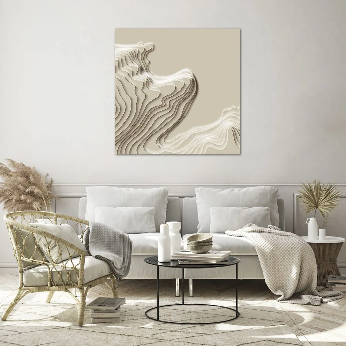 Glasbild - Bild auf glas - Topographie der Kunst - 50x50 cm