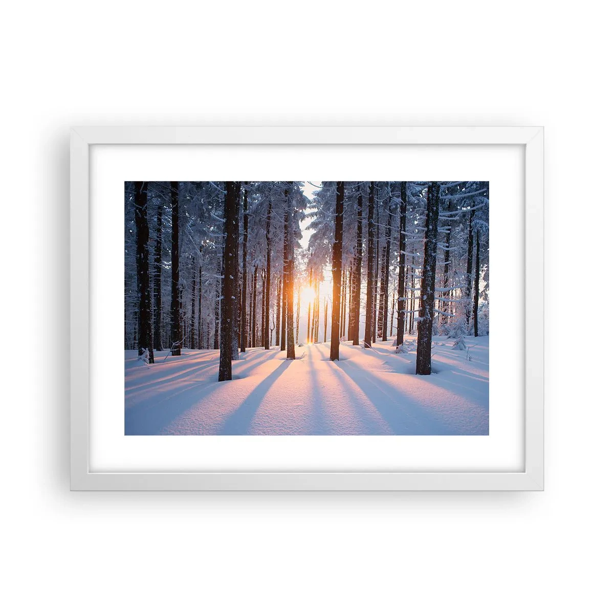 Poster in einem weißen Rahmen - Ganz klar schwarz auf weiß - 40x30 cm