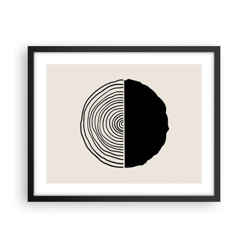 Poster in einem schwarzem Rahmen - Halb und halb - 50x40 cm