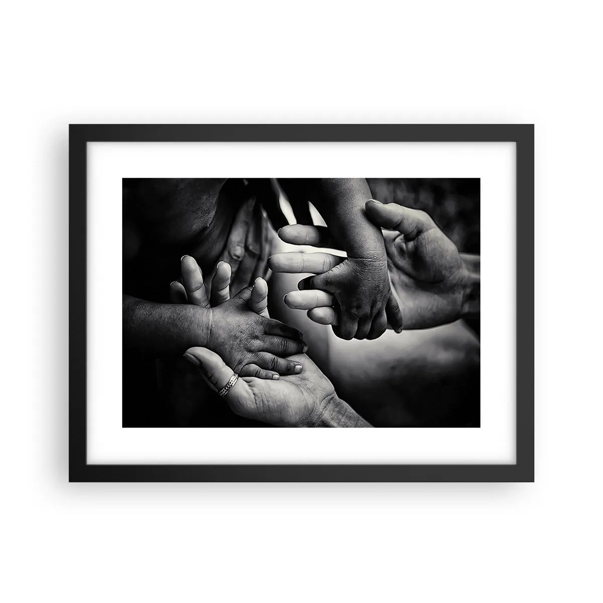 Poster in einem schwarzem Rahmen - Mensch sein - 40x30 cm