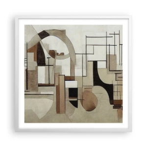 Poster in einem weißen Rahmen - Stadtbild 2.0 - 60x60 cm