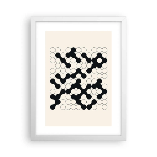 Poster in einem weißen Rahmen - Chinesisches Spiel – Variation - 30x40 cm
