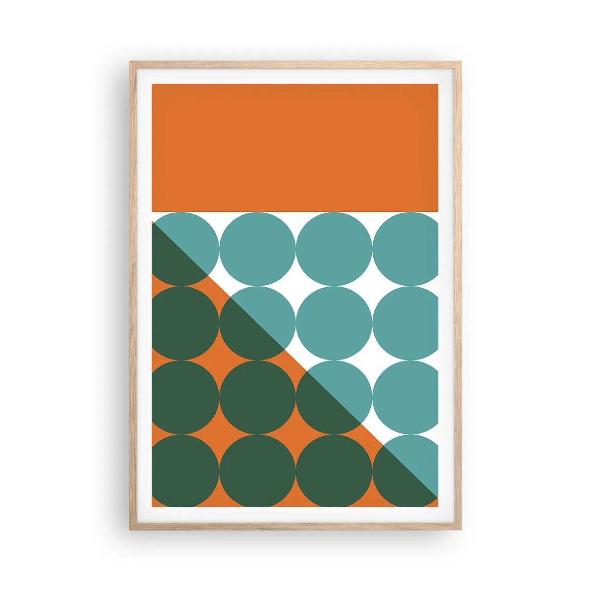 Poster in einem Rahmen aus heller Eiche - Nach oben und schräg - 70x100 cm