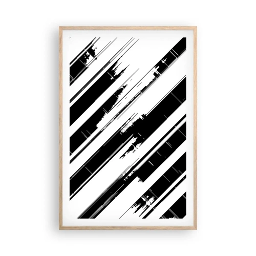 Poster in einem Rahmen aus heller Eiche - Eine intensive und dynamische Komposition - 61x91 cm