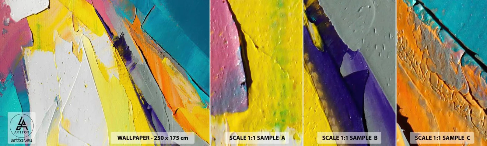 Fototapeten Muster Selbstklebend Deluxe Sticker - Die Anatomie des Lichts - Abstraktion, Stück, 3D - 100x30 cm