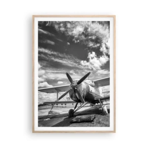 Poster in einem Rahmen aus heller Eiche - Ich kann es kaum erwarten! - 70x100 cm