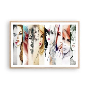 Poster in einem Rahmen aus heller Eiche - Und es ist immer DU - 91x61 cm