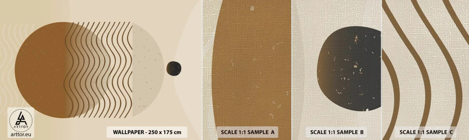 Fototapeten Muster Premium Canvas - Zur Entstehung geometrischer Figuren - Abstraktion, Stück, Minimalismus - 100x30 cm