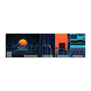 Fototapeten Muster Selbstklebend Deluxe Sticker - Willst du immer noch zu Real gehen? - Abstraktion, Stadt, Sonne - 100x30 cm