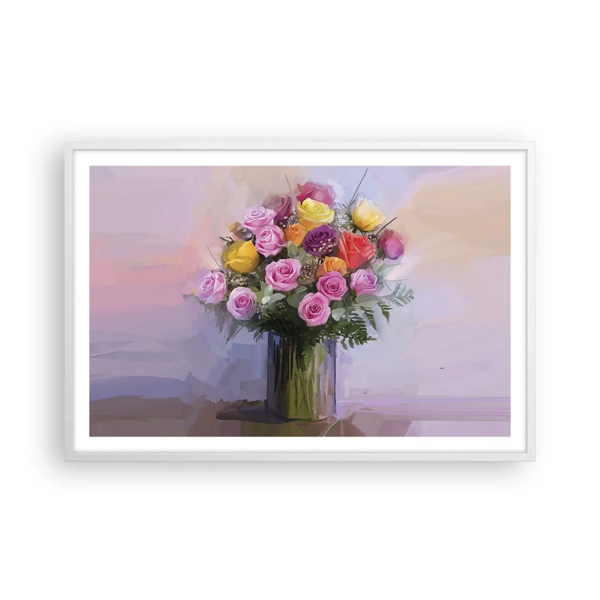 Poster in einem weißen Rahmen - Festgehaltene Schönheit - 91x61 cm
