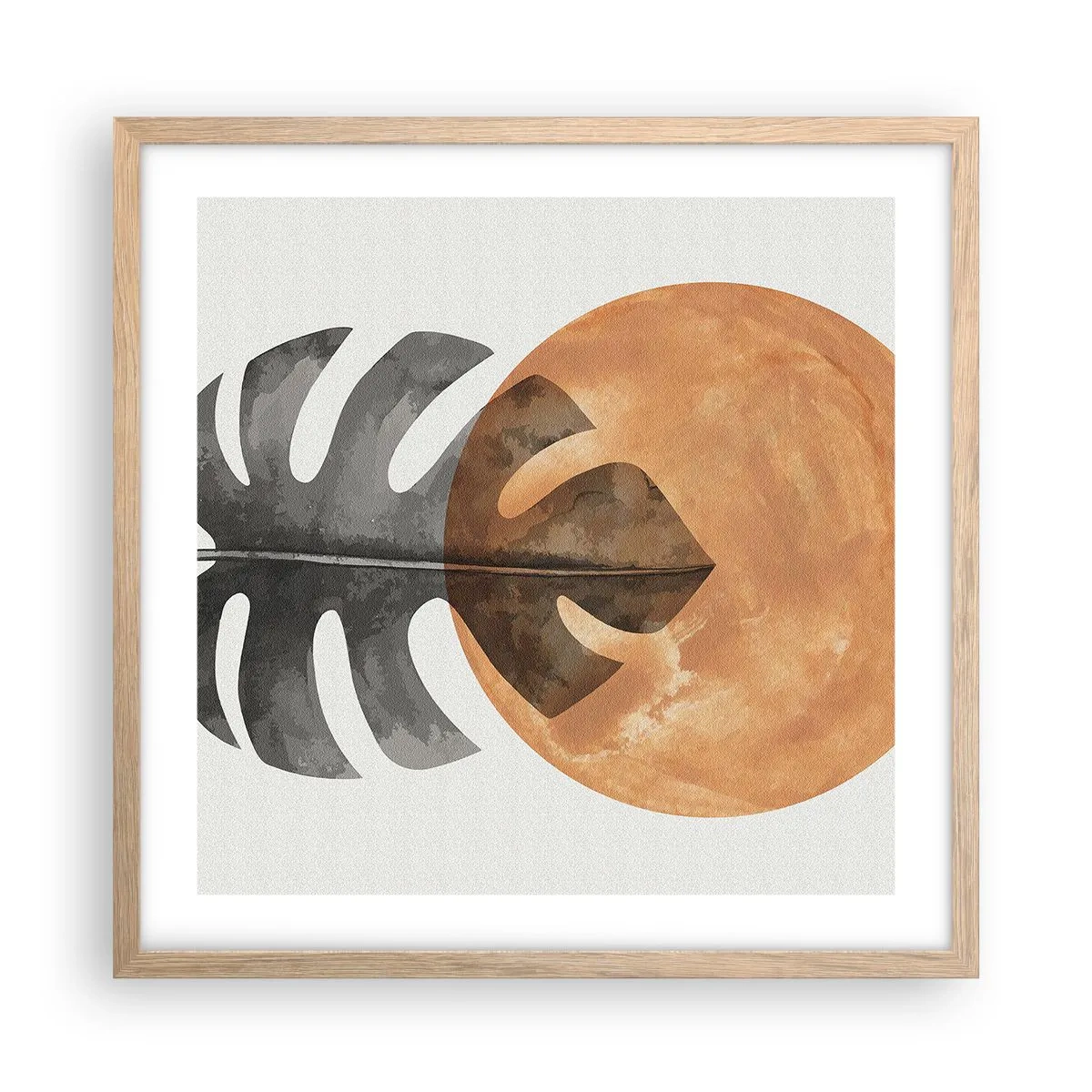 Poster in einem Rahmen aus heller Eiche - Immer die Sonne - 50x50 cm