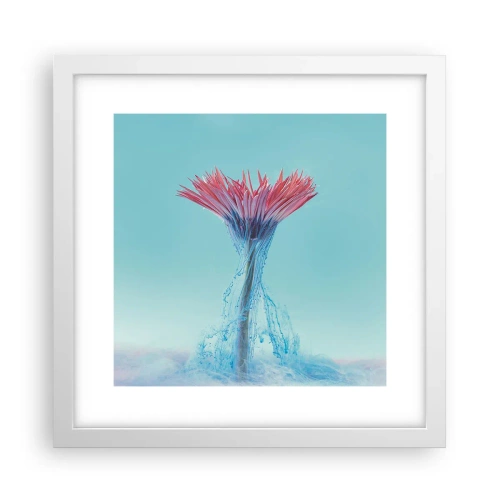 Poster in einem weißen Rahmen - In einer belebenden Umarmung - 30x30 cm