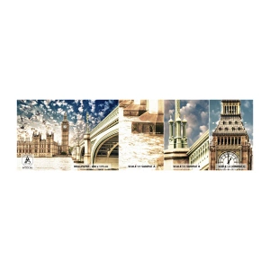 Fototapeten Muster Selbstklebend Deluxe Sticker - Federwolken über der Themse - Stadt, London, England - 100x30 cm