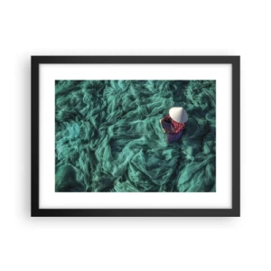 Poster in einem schwarzem Rahmen - In einem Meer aus Netzen - 40x30 cm