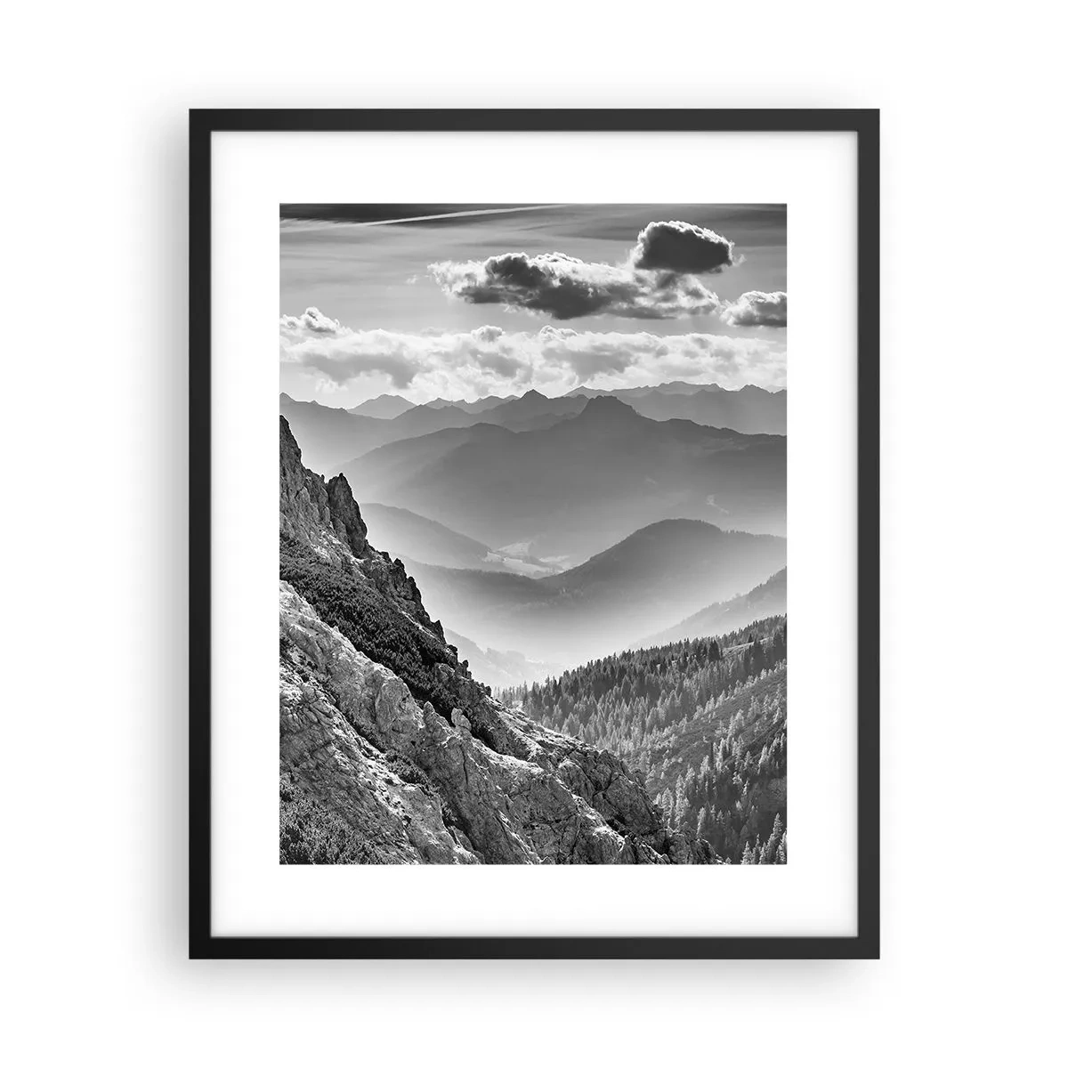 Poster in einem schwarzem Rahmen - Bis zum Horizont - 40x50 cm