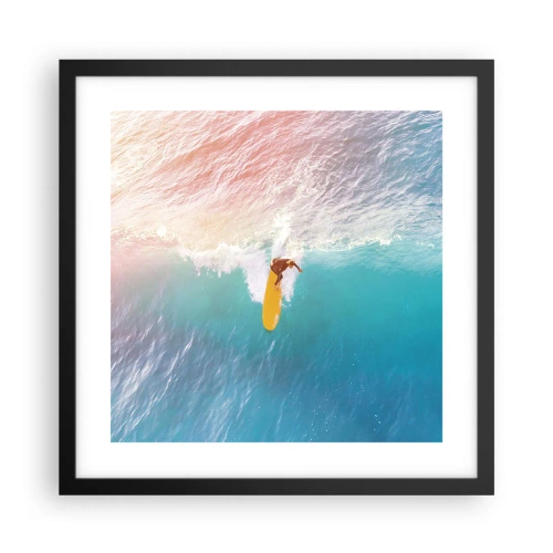 Poster in einem schwarzem Rahmen - Der Ozeanreiter - 40x40 cm