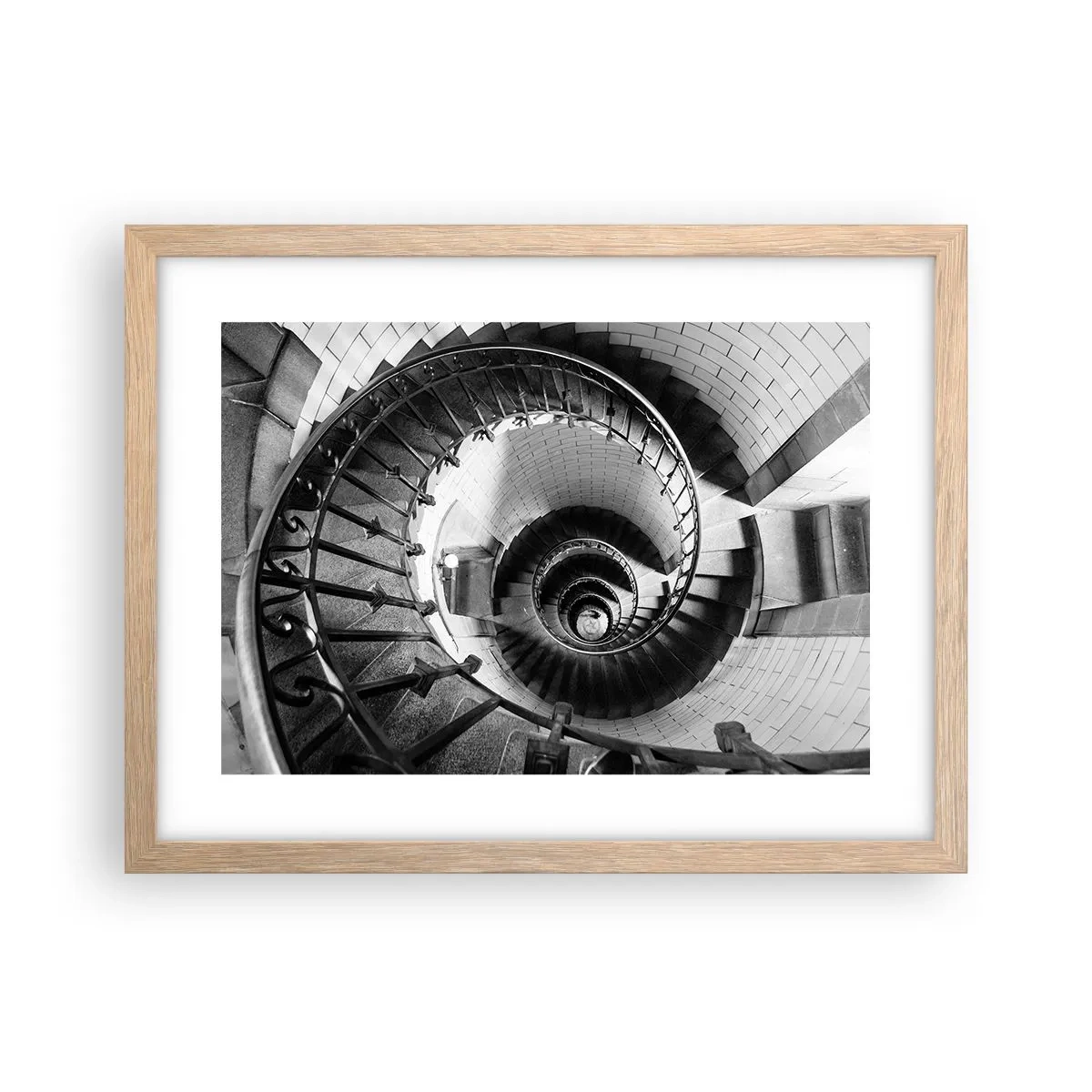 Poster in einem Rahmen aus heller Eiche - Höher und höher - 40x30 cm