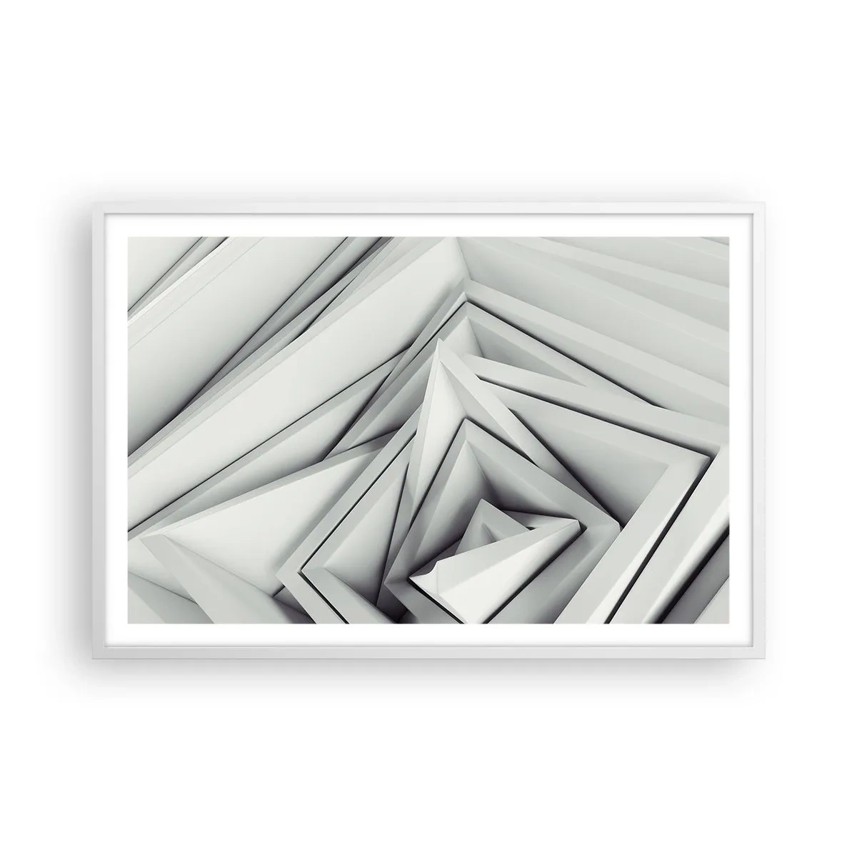 Poster in einem weißen Rahmen - Spitzwinklige Knospen - 91x61 cm