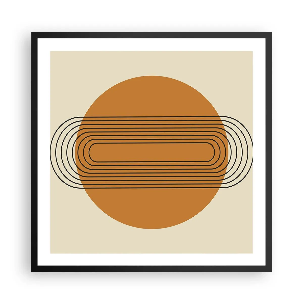 Poster in einem schwarzem Rahmen - Perfekter Plan - 60x60 cm