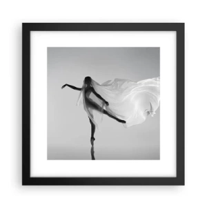 Poster in einem schwarzem Rahmen - Leichtigkeit und Anmut - 30x30 cm