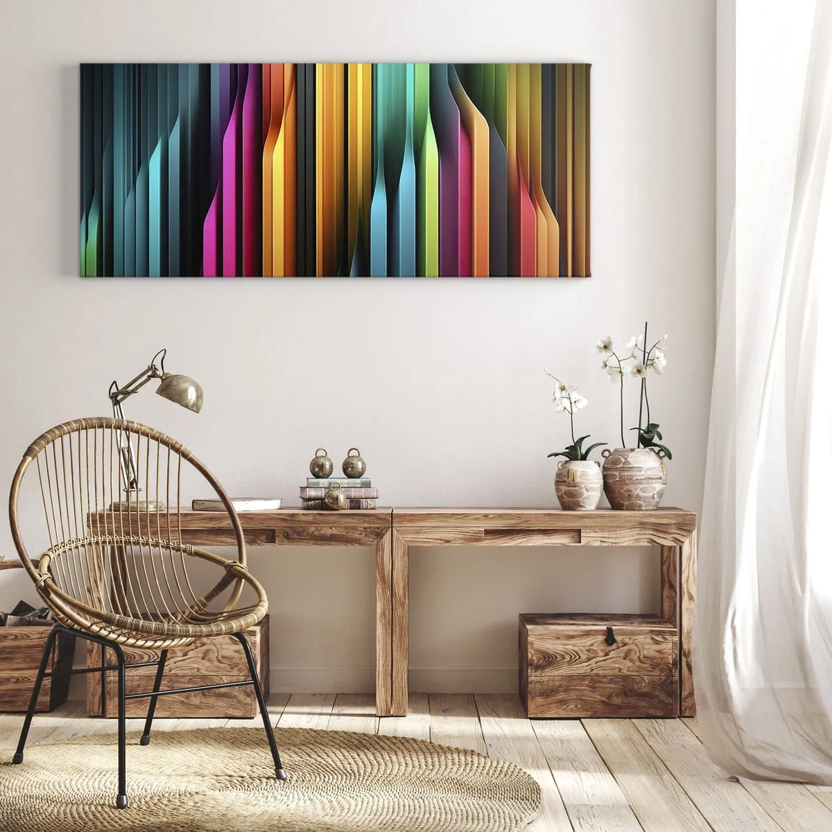 Bild auf Leinwand - Leinwandbild - Lichtorgan - 90x30 cm