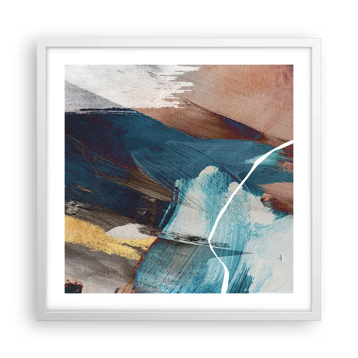 Poster in einem weißen Rahmen - Großzügig und mit Energie - 50x50 cm