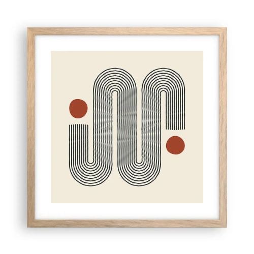 Poster in einem Rahmen aus heller Eiche - Vom Anfang bis zum Ende - 40x40 cm