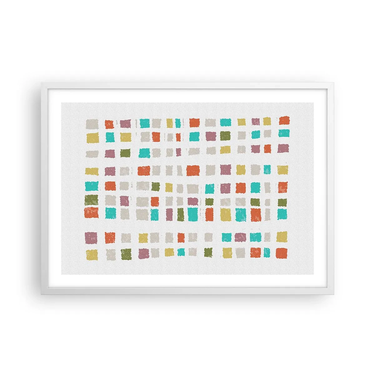 Poster in einem weißen Rahmen - Unbekanntes Spiel - 70x50 cm