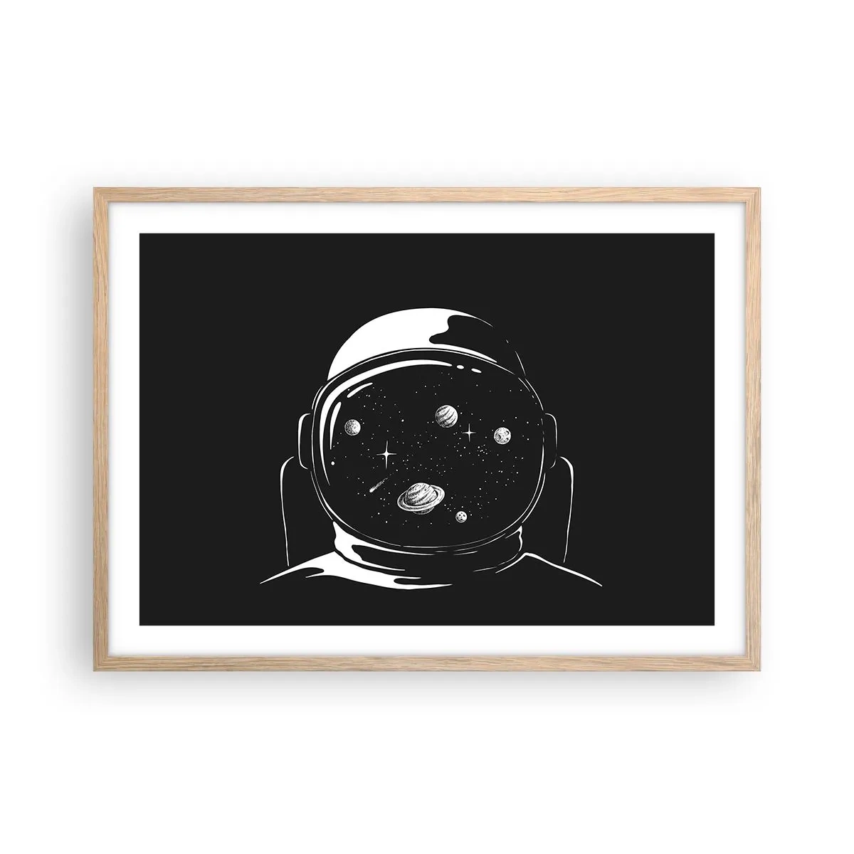 Poster in einem Rahmen aus heller Eiche - Schöne Aussicht - 70x50 cm