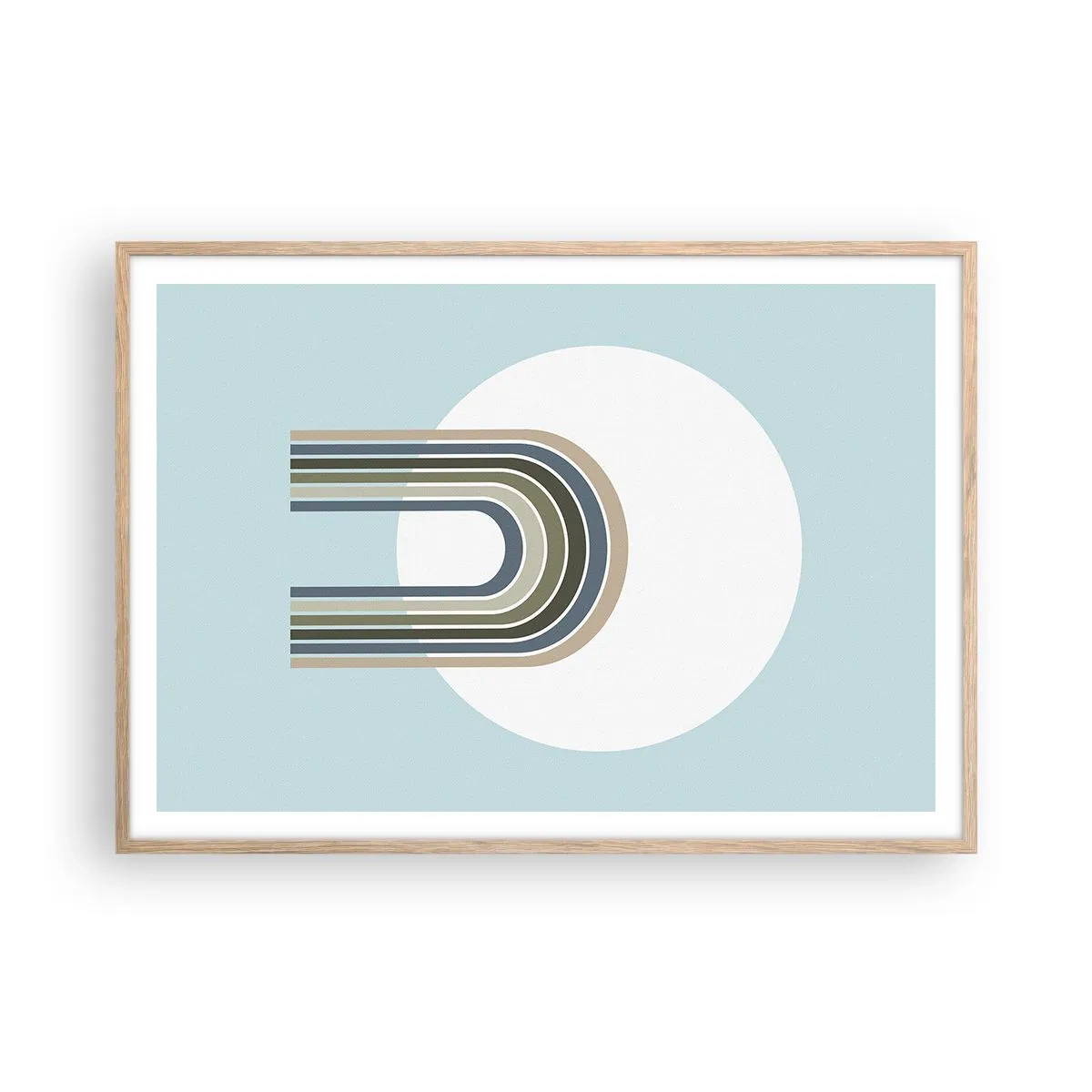 Poster in einem Rahmen aus heller Eiche - Unwiderstehliche Anziehungskraft - 100x70 cm