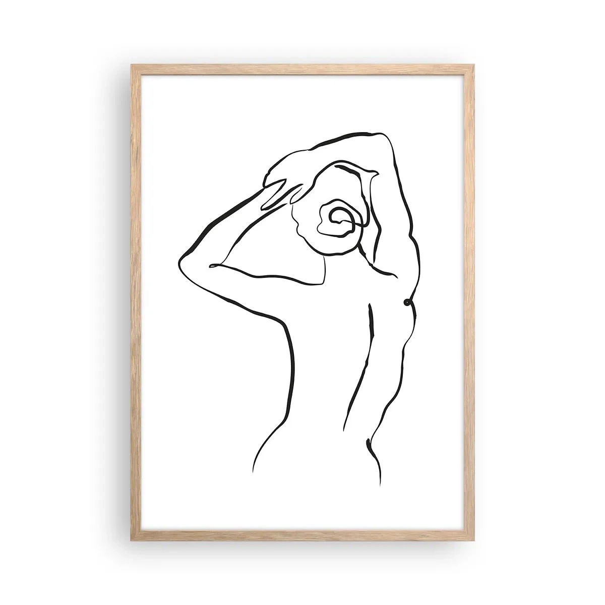 Poster in einem Rahmen aus heller Eiche - Morgenakte - 50x70 cm