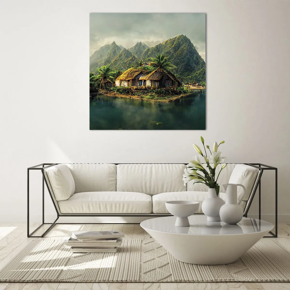 Glasbild - Bild auf glas - Tropisches Paradies - 40x40 cm