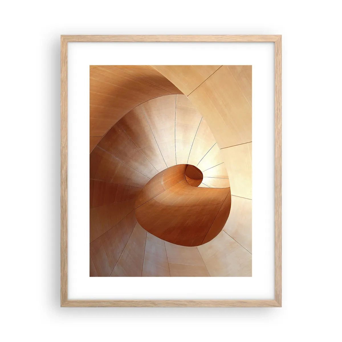 Poster in einem Rahmen aus heller Eiche - Architektonische Serpentine - 40x50 cm