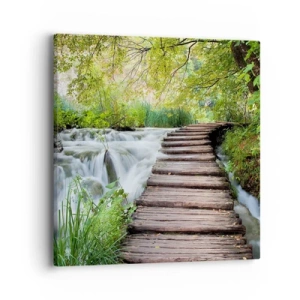 Bild auf Leinwand - Leinwandbild - Das Wasser ist überhaupt nicht ruhig - 40x40 cm