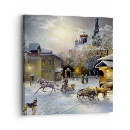 Bild auf Leinwand - Leinwandbild - Die Magie des russischen Winters - 30x30 cm