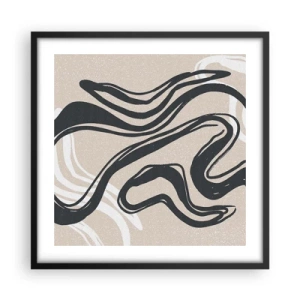 Poster in einem schwarzem Rahmen - Vervielfachter Ausdruck - 50x50 cm