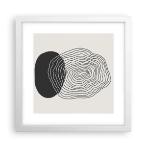 Poster in einem weißen Rahmen - Dauer und Schwingung - 30x30 cm