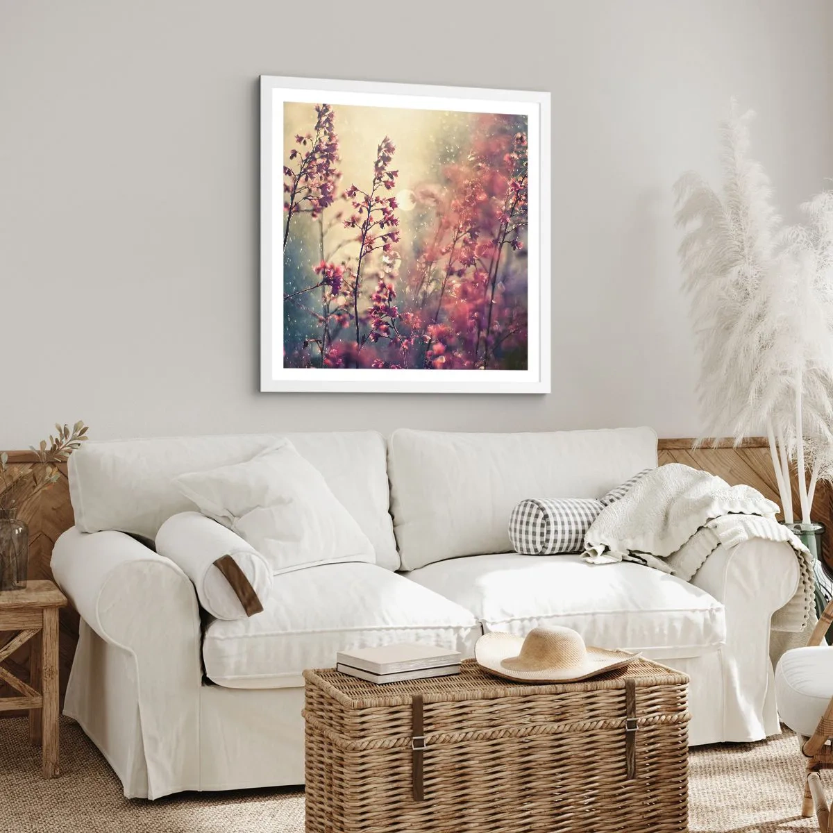 Poster in einem weißen Rahmen - Geheimnisvoller Garten - 50x50 cm