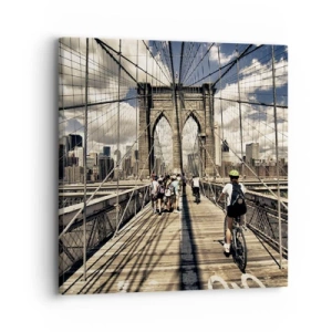 Bild auf Leinwand - Leinwandbild - Direkt ins Herz der Stadt - 30x30 cm