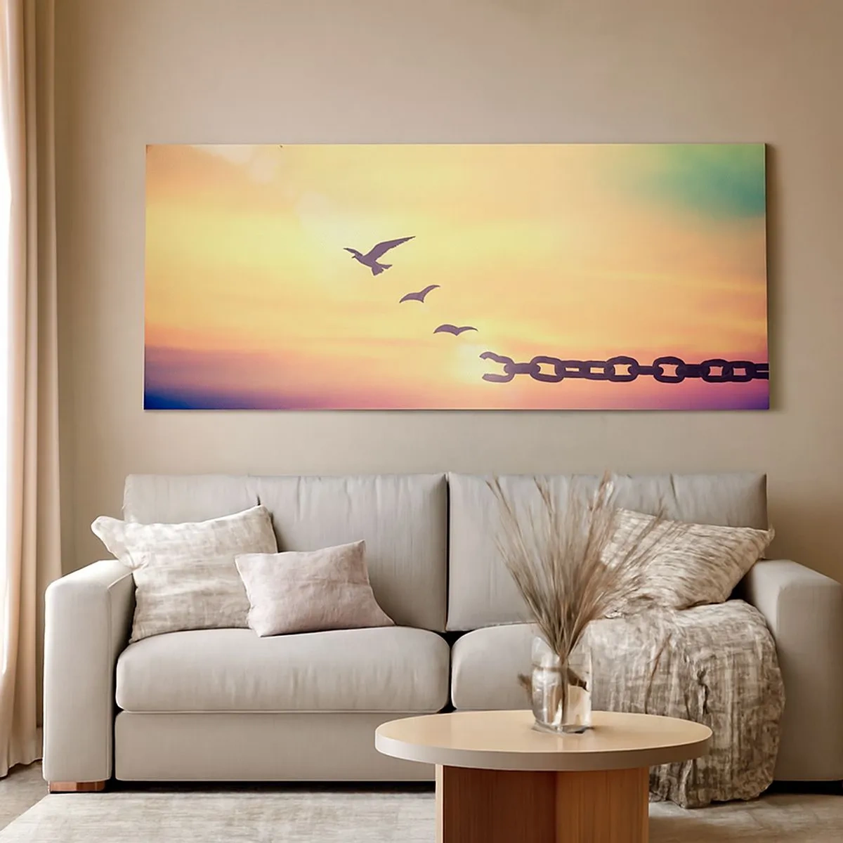 Bild auf Leinwand - Leinwandbild - Der Sieg der Freiheit - 100x40 cm