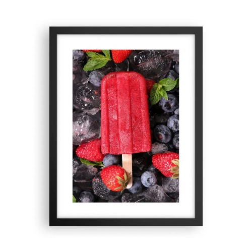 Poster in einem schwarzem Rahmen - So schmeckt der heiße Sommer - 30x40 cm